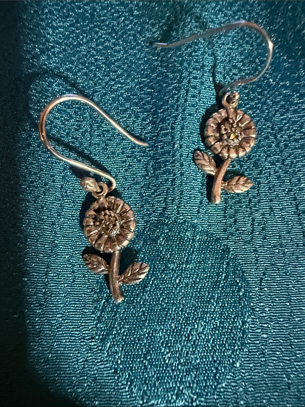 Floral Drop Earrings in Sterling silver